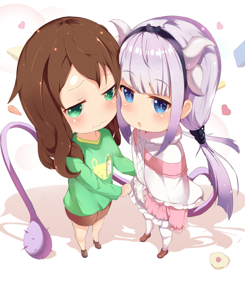 kanna kamui and saikawa riko (kobayashi-san chi no maidragon) drawn by dankesang