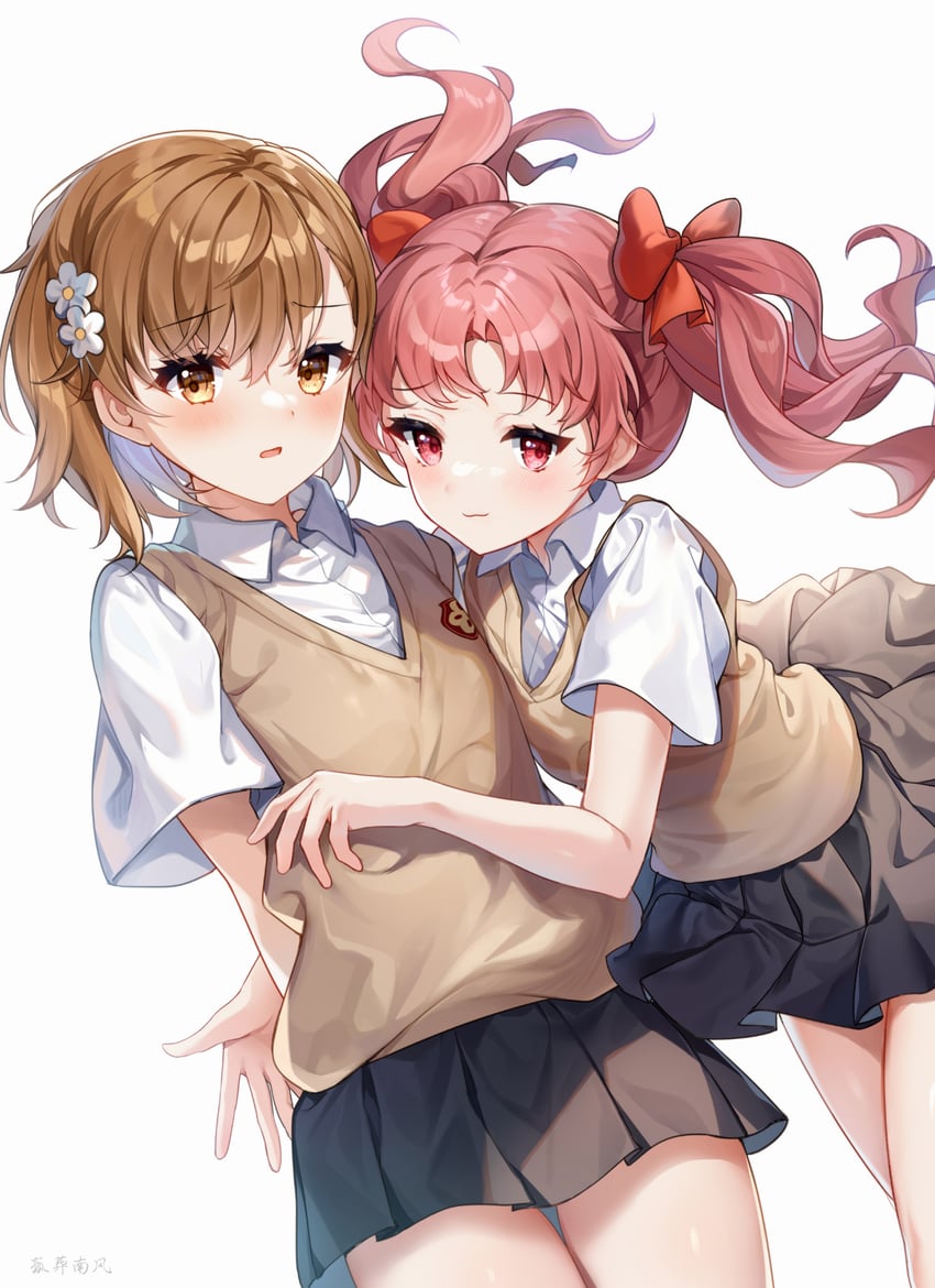 misaka mikoto and shirai kuroko (toaru majutsu no index and 1 more) drawn by guzangnanfeng