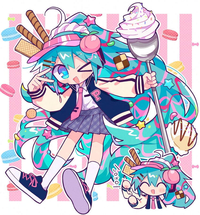 hatsune miku (vocaloid and 1 more) drawn by richard_(richaball)