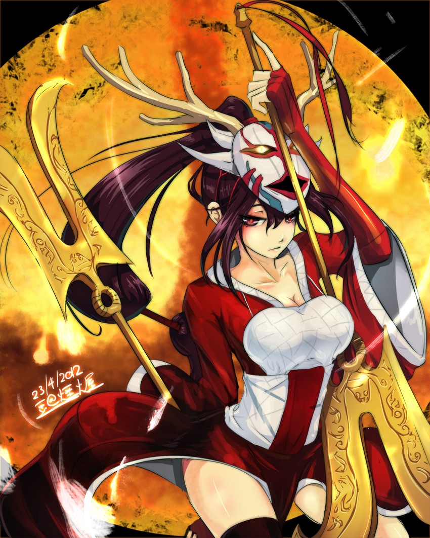 akali and blood moon akali (league of legends) drawn by beancurd