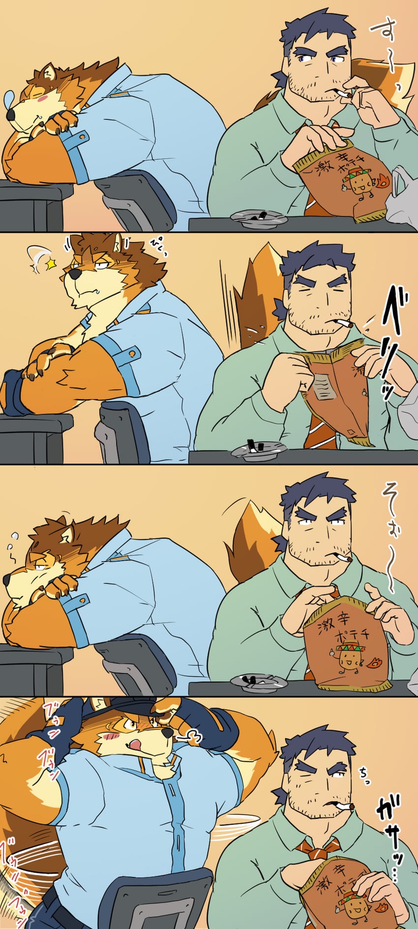 barrel and gammei (live a hero) drawn by kozume_(kozumetako)