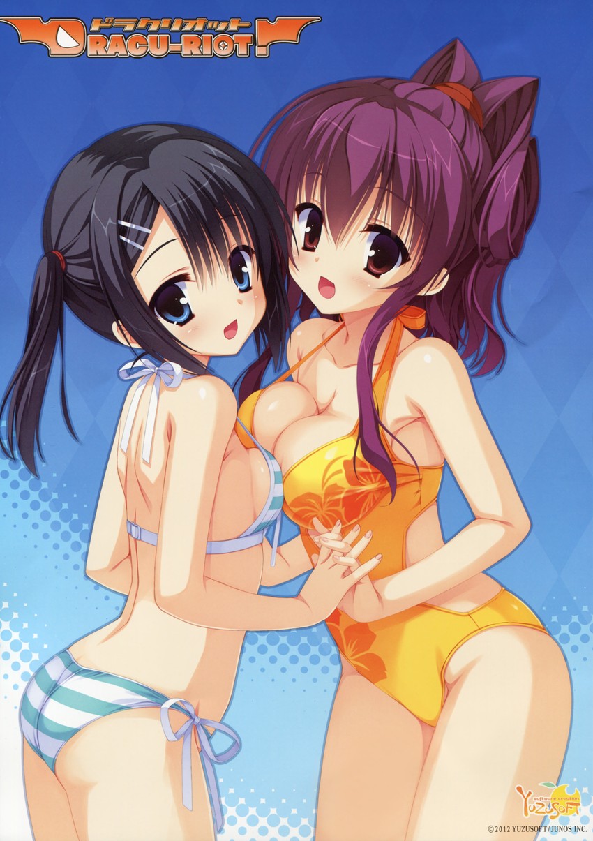 mera azusa and inamura rio (dracu-riot!) drawn by kobuichi and muririn