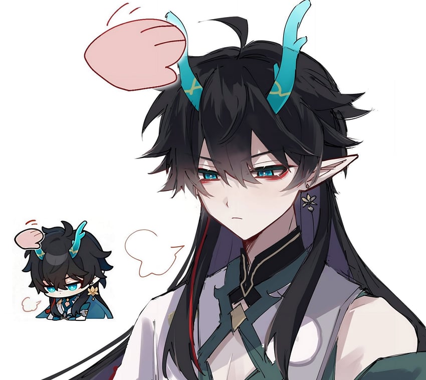 dan heng (honkai and 1 more) drawn by ego_(ego_inp)