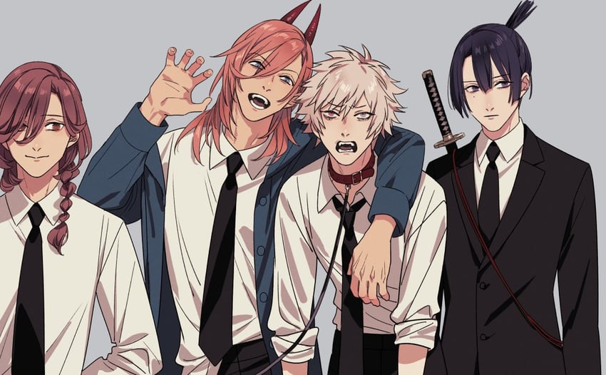 makima, power, denji, hayakawa aki, hijirikawa masato, and 3 more (chainsaw man and 1 more) drawn by oreebis_re