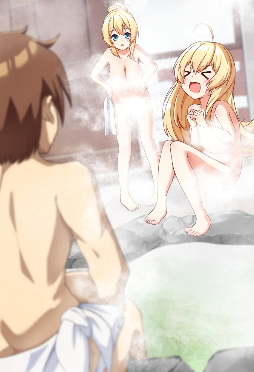 satou kazuma and iris (kono subarashii sekai ni shukufuku wo!) drawn by nenosame
