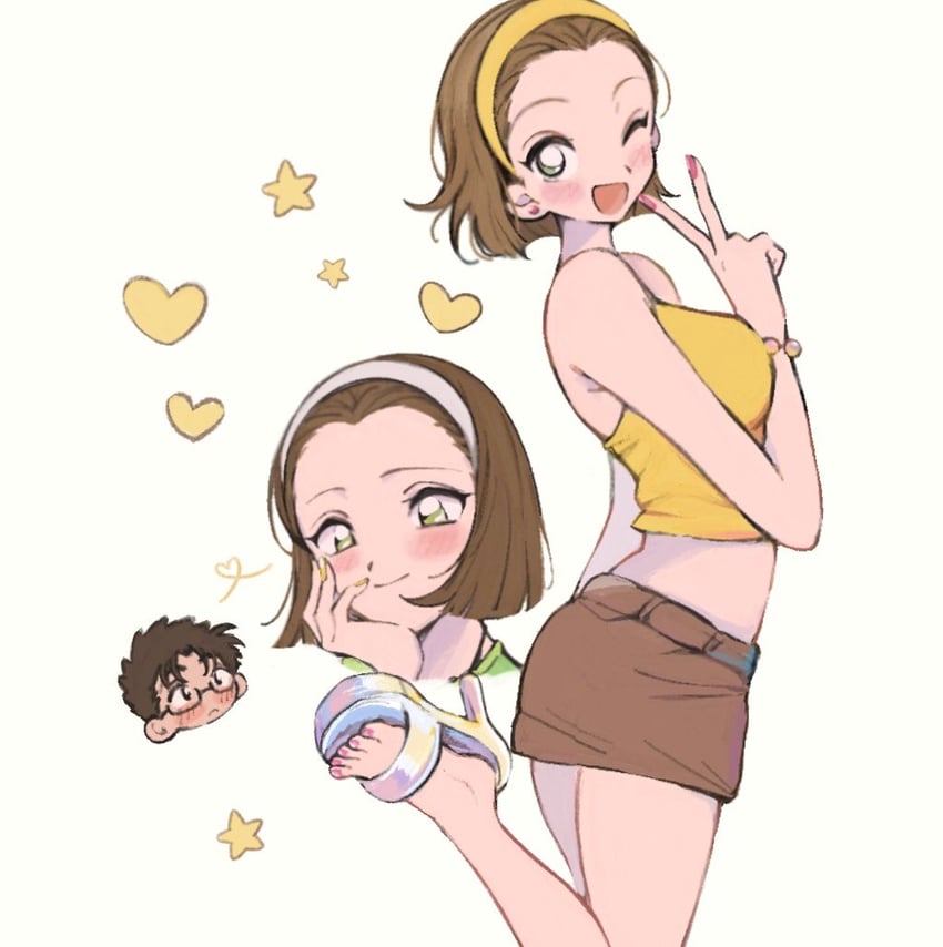 suzuki sonoko and kyougoku makoto (meitantei conan) drawn by ba_ko