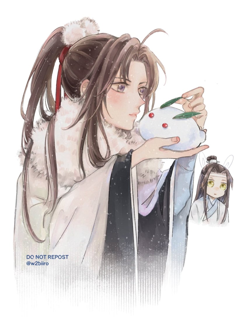 wei wuxian and lan wangji (modao zushi) drawn by w2biiro