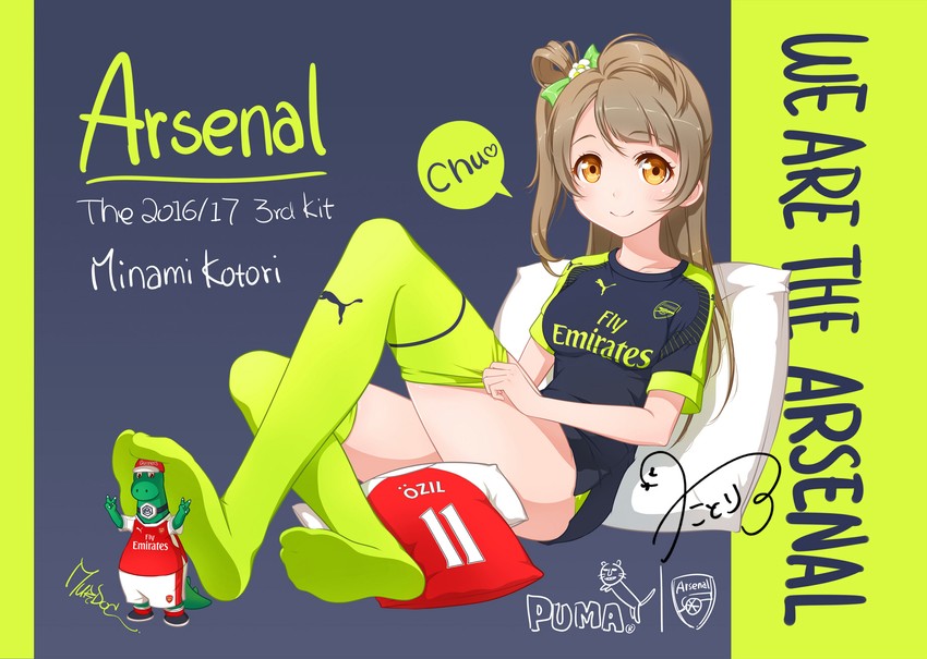 minami kotori and mesut ozil (love live! and 2 more) drawn by trane7nine