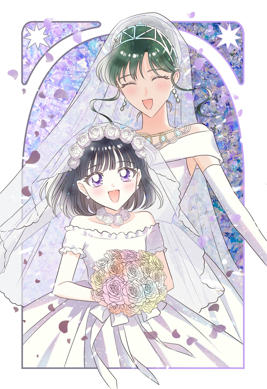tomoe hotaru and meiou setsuna (bishoujo senshi sailor moon) drawn by loveodoro