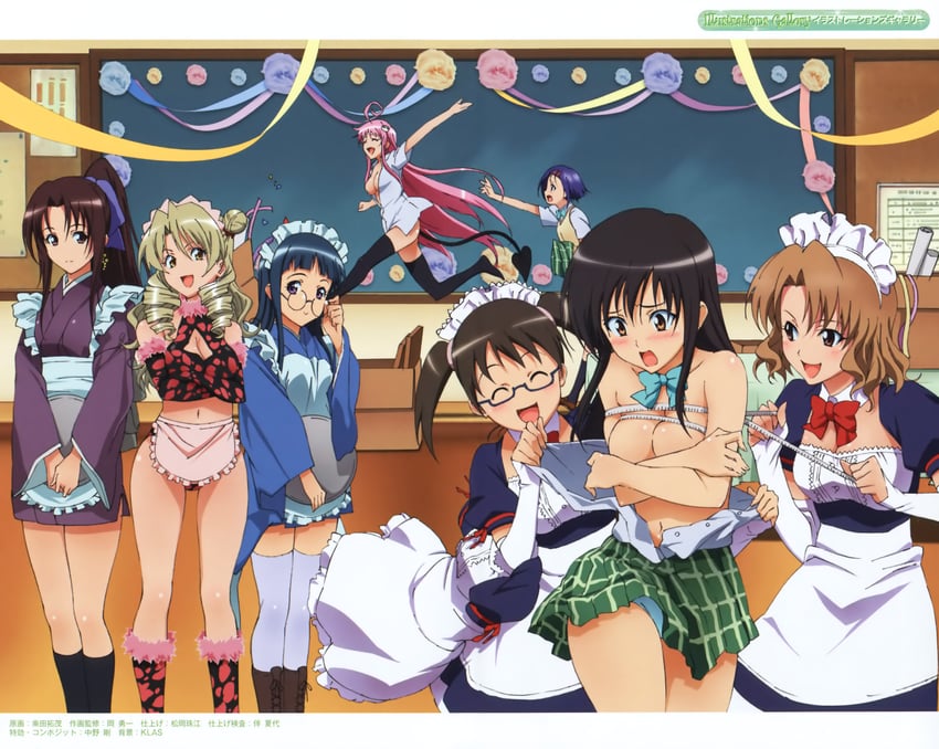 lala satalin deviluke, kotegawa yui, sairenji haruna, peke, momioka risa, and 4 more (to love-ru) drawn by norita_takumo