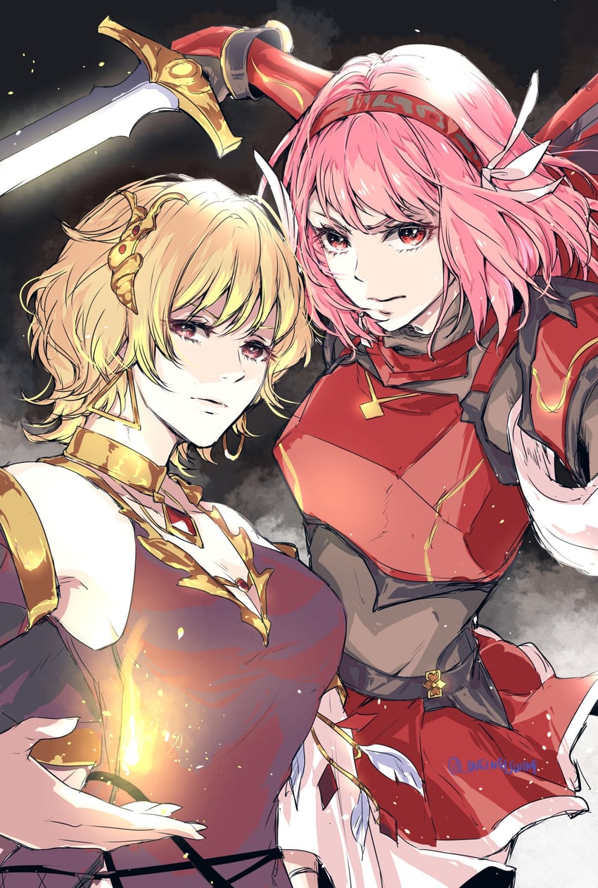 lapis and citrinne (fire emblem and 1 more) drawn by umi_(_oneinchswing)