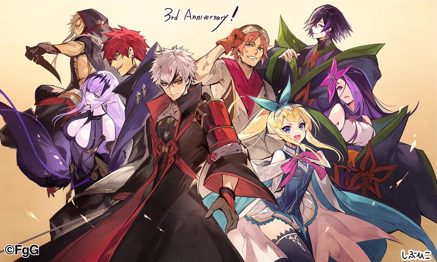 creto, ines, laetitia, hugo, reida, and 3 more (ta ga tame no alchemist) drawn by shibuhiko