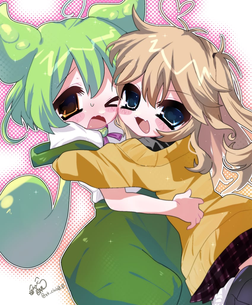 zundamon and kasukabe tsumugi (voicevox) drawn by buchou_(tk_club0_0)