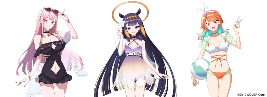 mori calliope, ninomae ina'nis, and takanashi kiara (hololive and 1 more) drawn by aneco_(westsea1227)