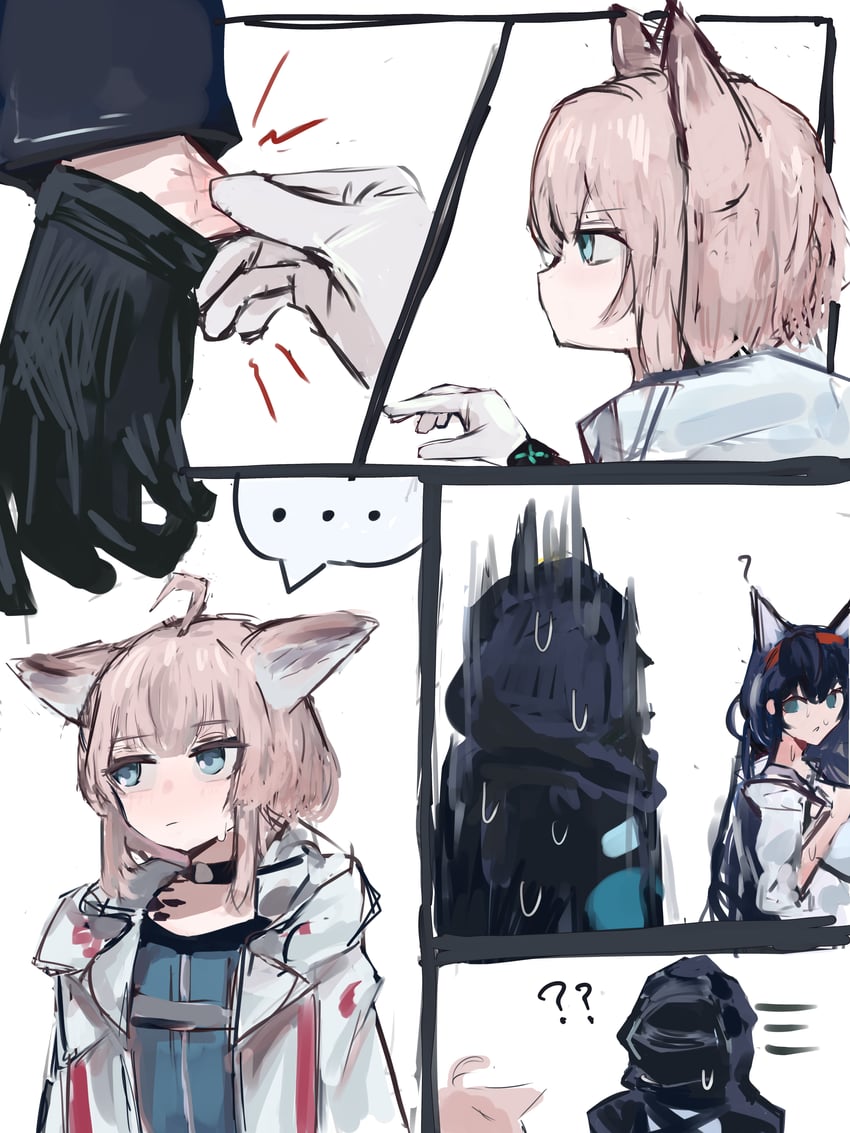 doctor, sussurro, and blaze (arknights) drawn by metiru_ag