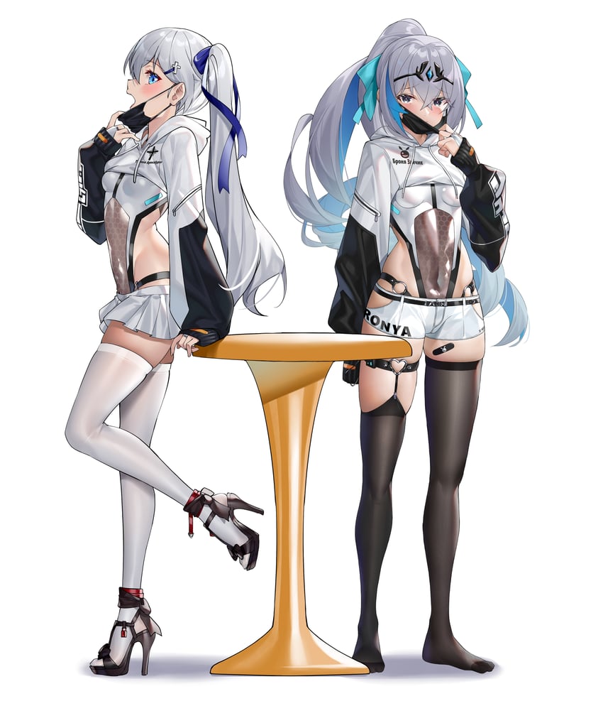 bronya zaychik and theresa apocalypse (honkai and 1 more) drawn by ginklaga and yiduan_zhu