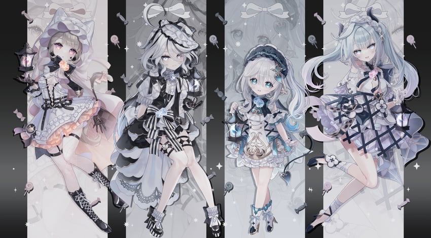 furina, nahida, lynette, and faruzan (genshin impact) drawn by anninufufu