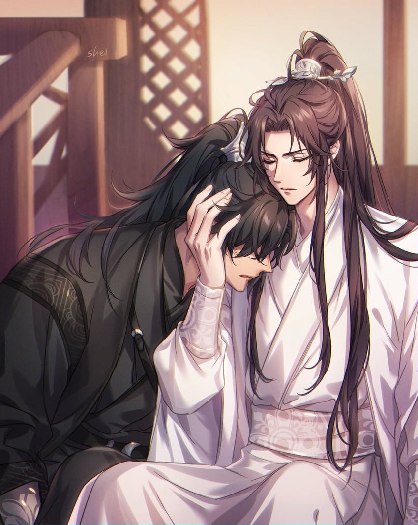 chu wanning and mo ran (erha he ta de bai mao shizun) drawn by zehel_az