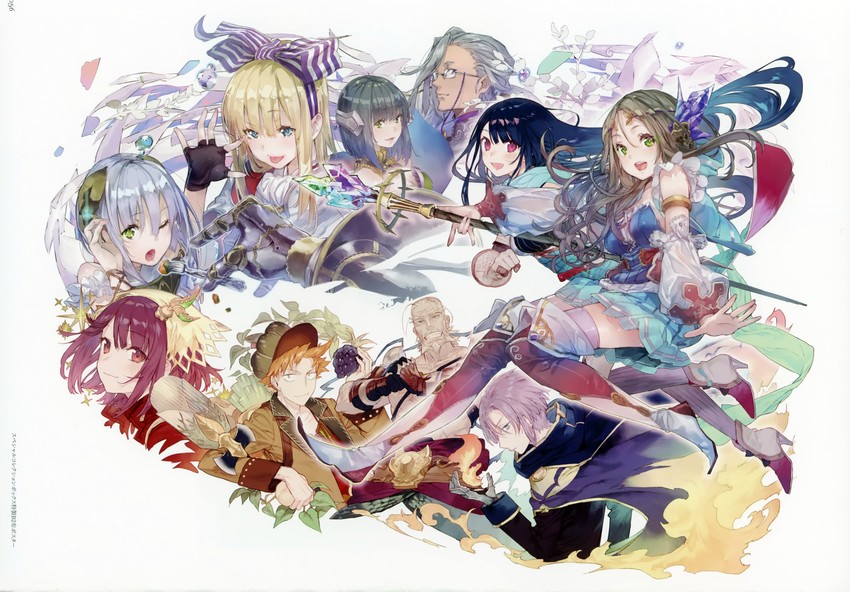 sophie neuenmuller, firis mistlud, plachta, liane mistlud, ilmeria von leinweber, and 5 more (atelier and 1 more) drawn by noco_(adamas) and yuugen