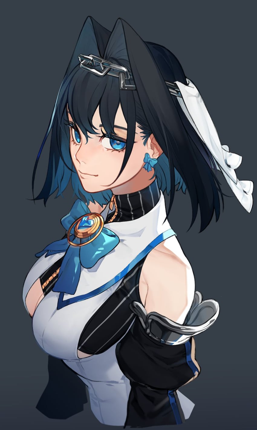 ouro kronii (hololive and 1 more) drawn by eus_ing