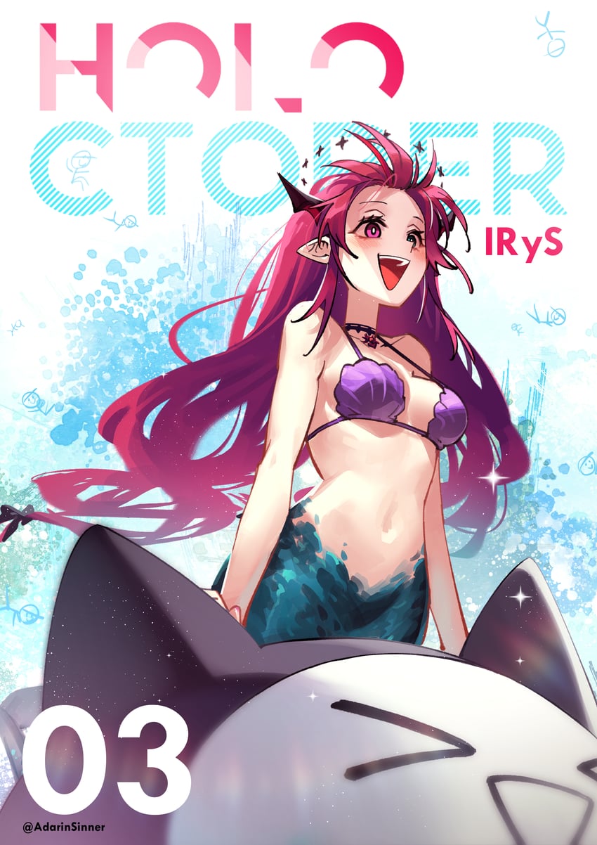 irys, gloom, and guyrys (hololive and 2 more) drawn by adarin