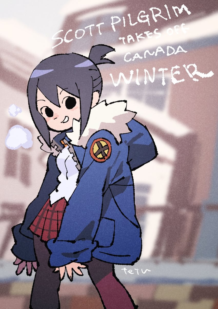 scott pilgrim and knives chau (scott pilgrim and 1 more) drawn by tetsu_(teppei)