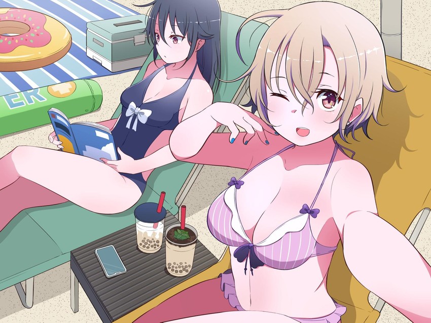twitter-san, facebook-san, and instagram-san (original and 2 more) drawn by tsukigi