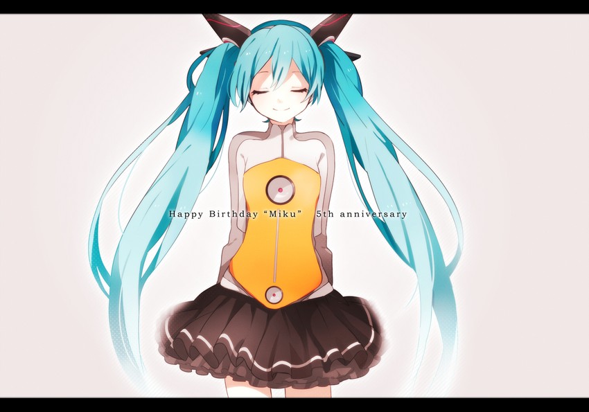 hatsune miku (vocaloid and 3 more) drawn by tama_(songe)