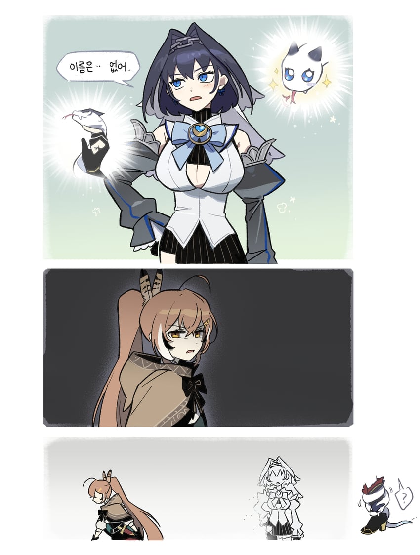 ouro kronii and nanashi mumei (hololive and 1 more) drawn by guoo