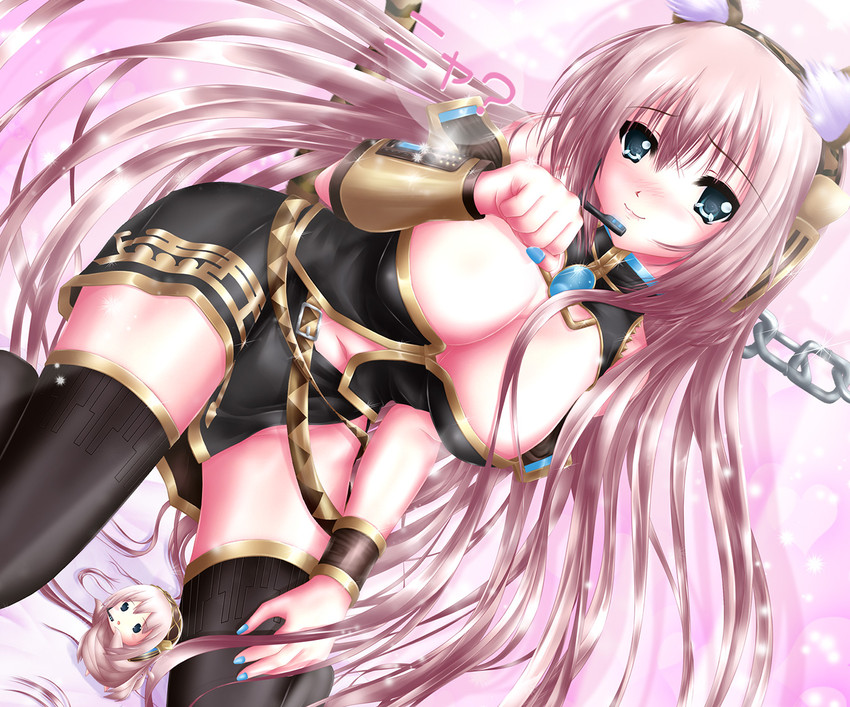 megurine luka (vocaloid) drawn by nohoho_(kakikonchi)
