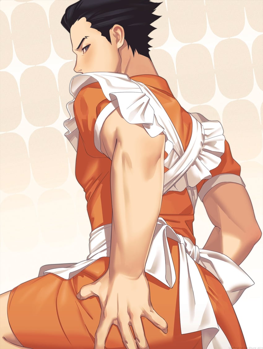 phoenix wright (ace attorney and 1 more) drawn by kune_akiro