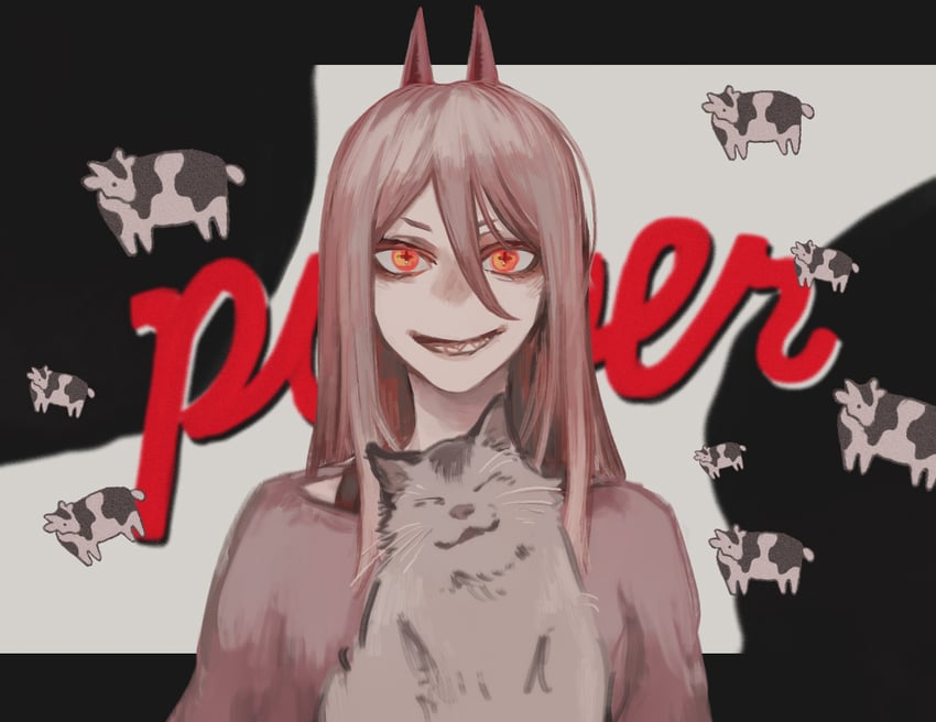 power and meowy (chainsaw man) drawn by nakano_(2_mannaka)