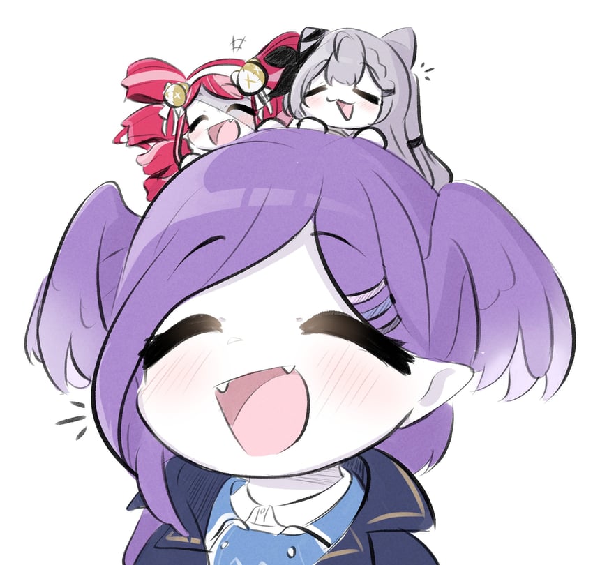 selen tatsuki, kureiji ollie, and vestia zeta (hololive and 3 more) drawn by moon_ldl