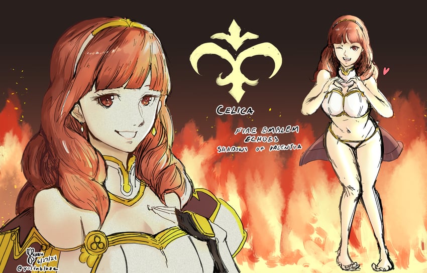 celica (fire emblem and 1 more) drawn by yoltablaze