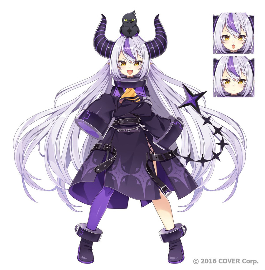 la+ darknesss and crow (hololive) drawn by azma_(mitch55)