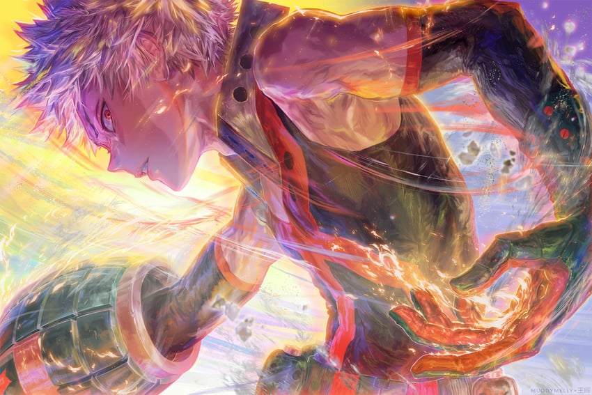 bakugou katsuki (boku no hero academia) drawn by melissa_hui_wang