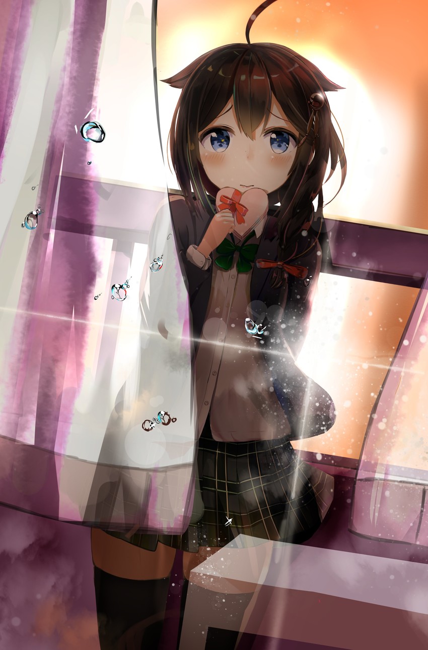 shigure and shigure kai ni (kantai collection) drawn by haruno_suzuran_(latte)