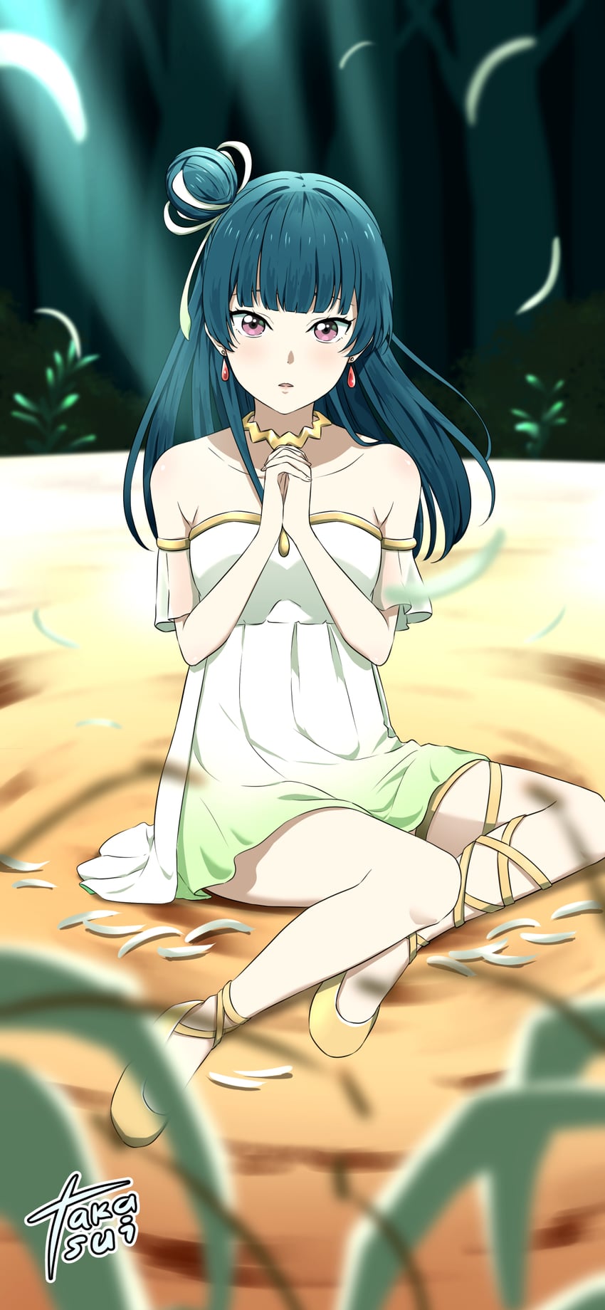 tsushima yoshiko and yohane (love live! and 2 more) drawn by takamizawa_usui