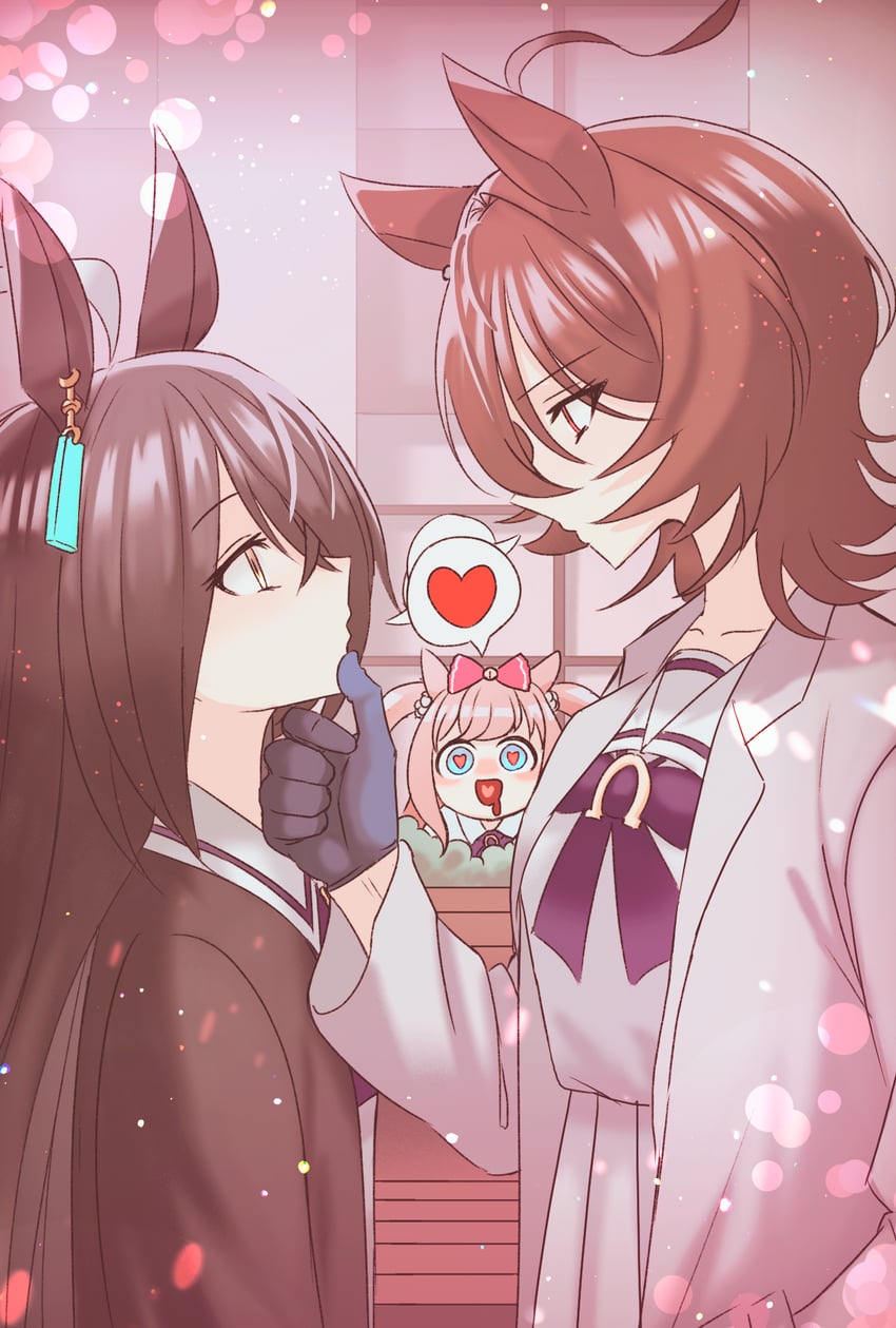 agnes tachyon, manhattan cafe, and agnes digital (umamusume) drawn by tv_(dvtoro229)