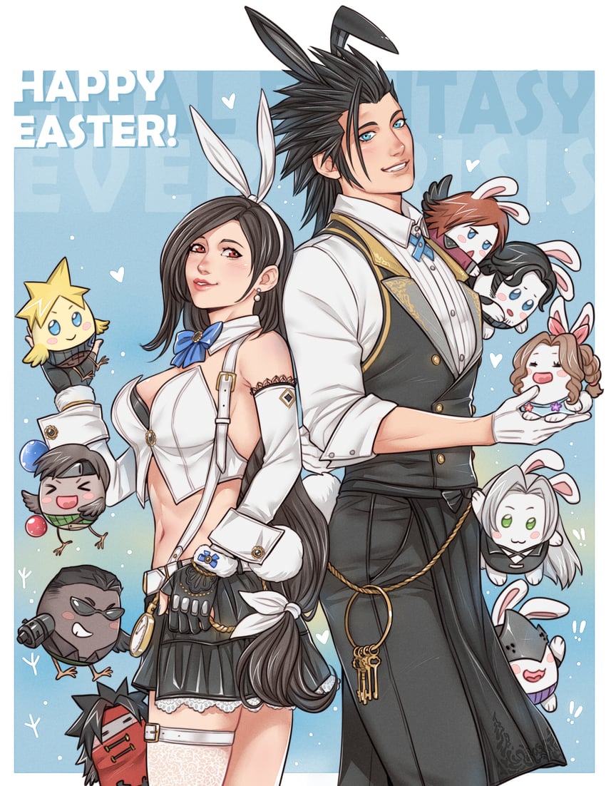 tifa lockhart, cloud strife, aerith gainsborough, sephiroth, yuffie kisaragi, and 6 more (final fantasy and 2 more) drawn by crylin6