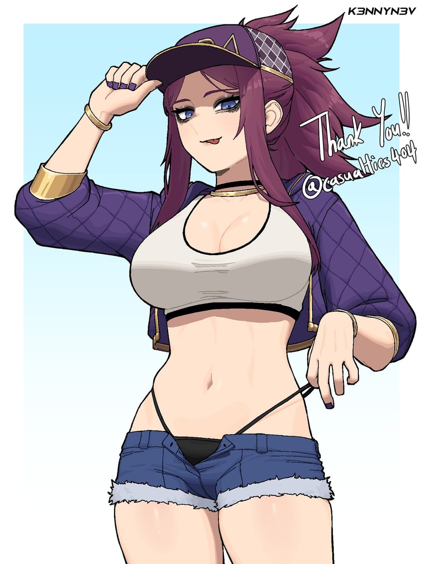 akali and k/da akali (league of legends) drawn by k3nnyn3v