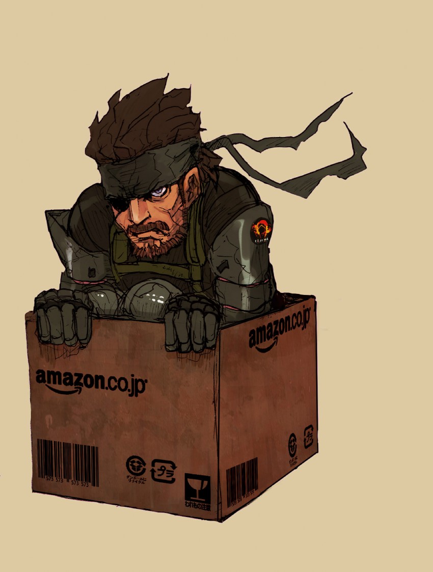 big boss (metal gear and 2 more) drawn by inuyou