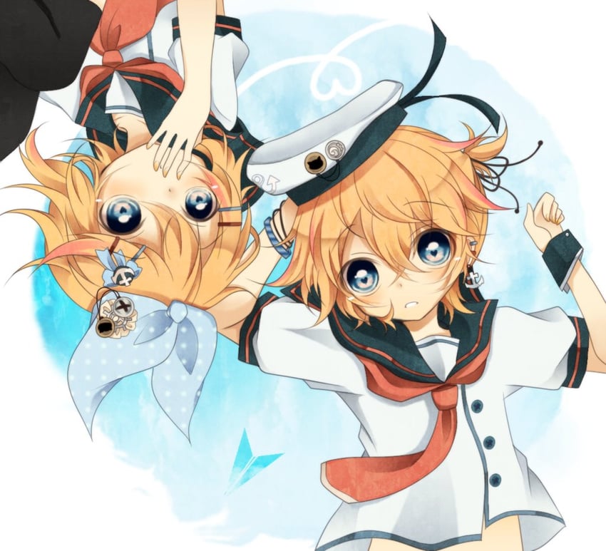 kagamine rin and kagamine len (vocaloid) drawn by mattari_haruto