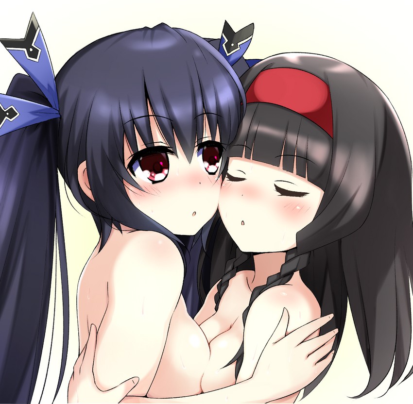 noire and k-sha (neptune and 1 more) drawn by doria_(p_f_dolia)