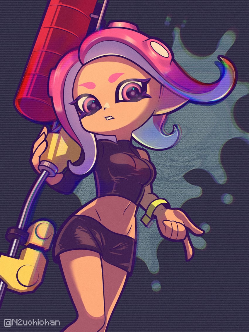 octoling player character, octoling girl, and agent 8 (splatoon) drawn by n2uohichan