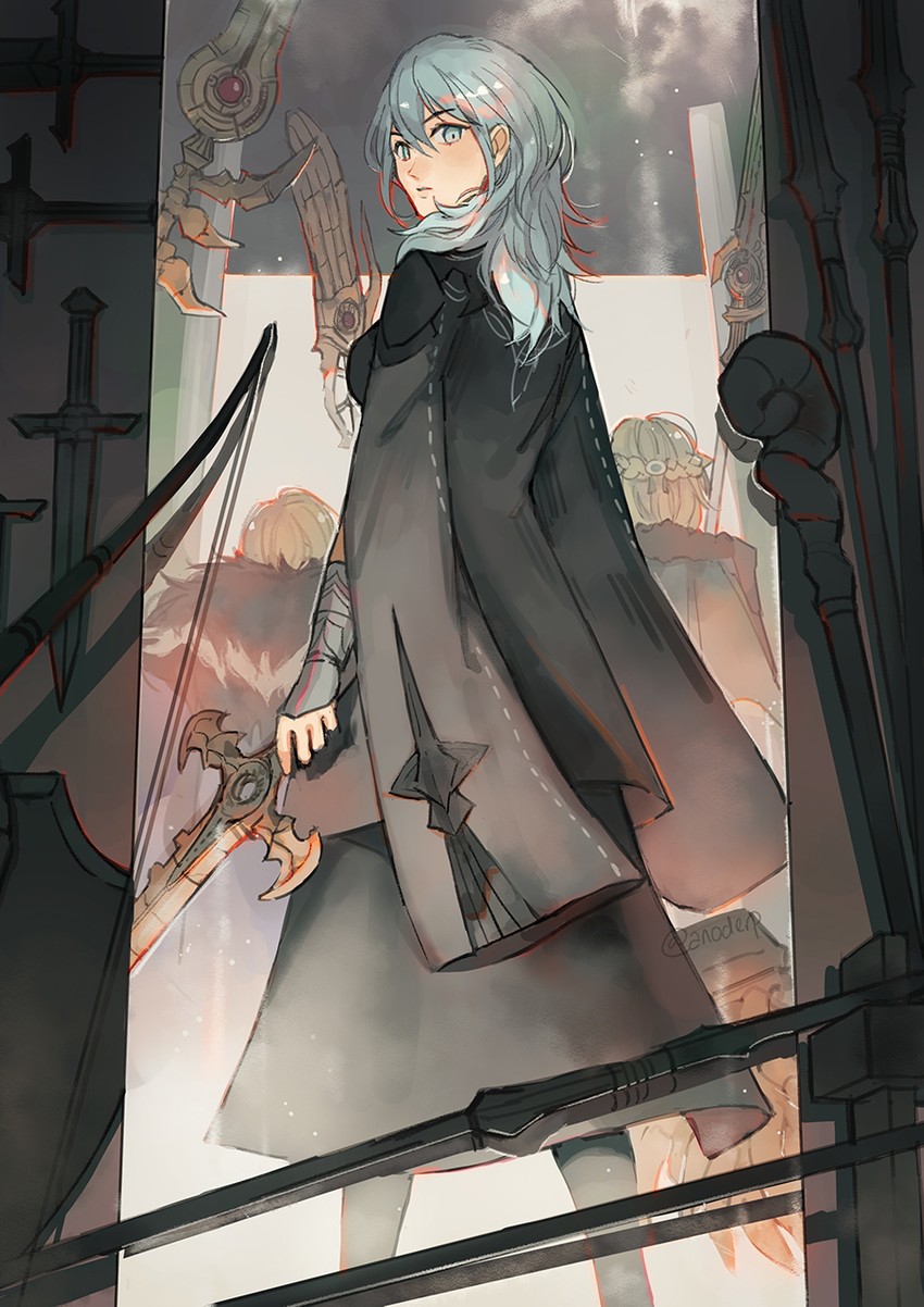 dimitri alexandre blaiddyd, ingrid brandl galatea, and female byleth (fire emblem and 1 more) drawn by anocurry