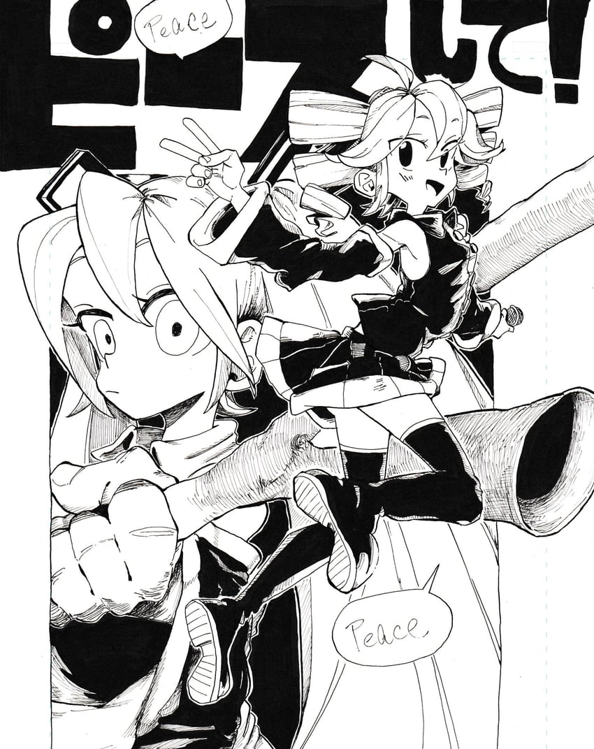 hatsune miku and kasane teto (vocaloid and 1 more) drawn by gmaru_(hpdddximou6065)