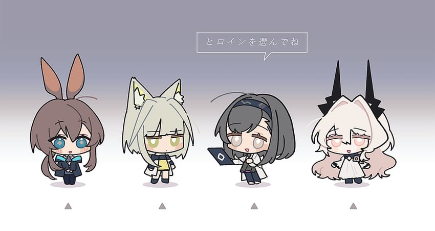 amiya, kal'tsit, theresa, and priestess (arknights) drawn by sanada_ima