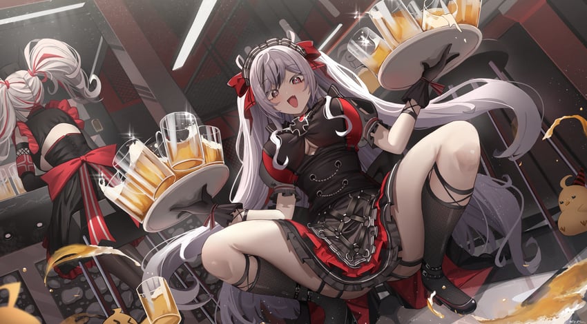 manjuu, elbe, and prinz adalbert (azur lane) drawn by jeze