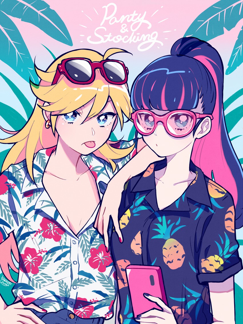 stocking and panty (panty & stocking with garterbelt) drawn by kisaragi_yuu_(fallen_sky)